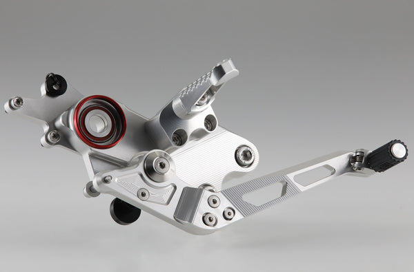 AELLA Adjustable Rearset Kit (Hypermotard 950) White/Black AE-10094