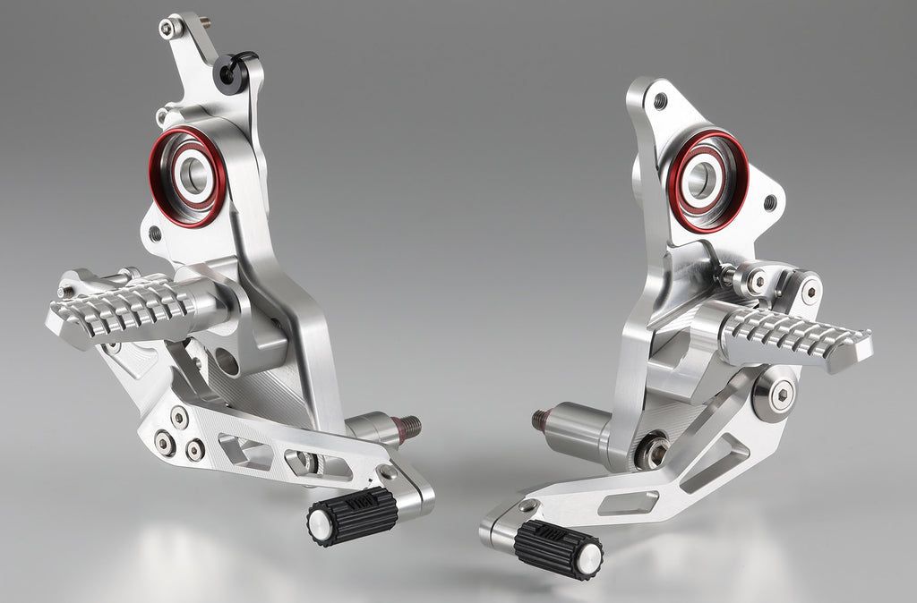AELLA Adjustable Rearset Kit (Hypermotard 950) White/Black AE-10094