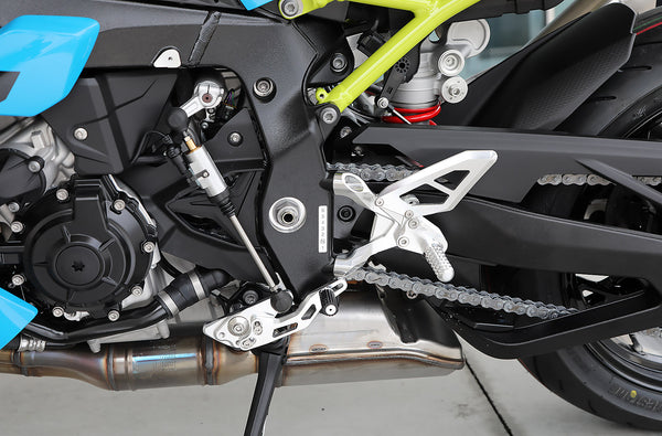AELLA Adjustable Rearset Kit for BMW S1000R 2021- Machined Finish/ Special anodized colors AE-10098-PO
