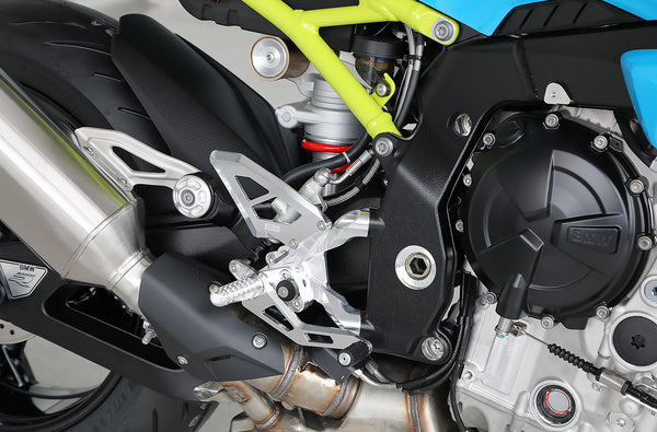 AELLA Adjustable Rearset Kit for BMW S1000R 2021- Machined Finish/ Special anodized colors AE-10098-PO