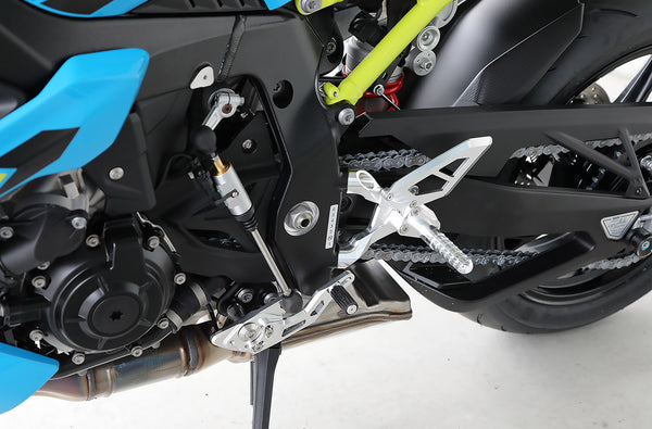AELLA Adjustable Rearset Kit (S1000R '21~): White/Black AE-10098