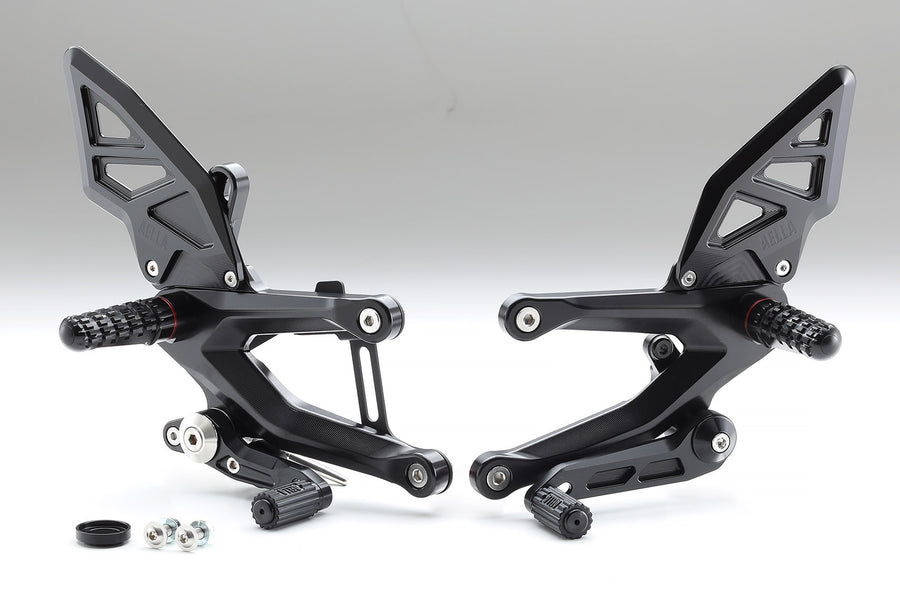 AELLA Adjustable Rearset Kit（DUCATI Panigale V4 7G) WHITE/BLACK AE-10109