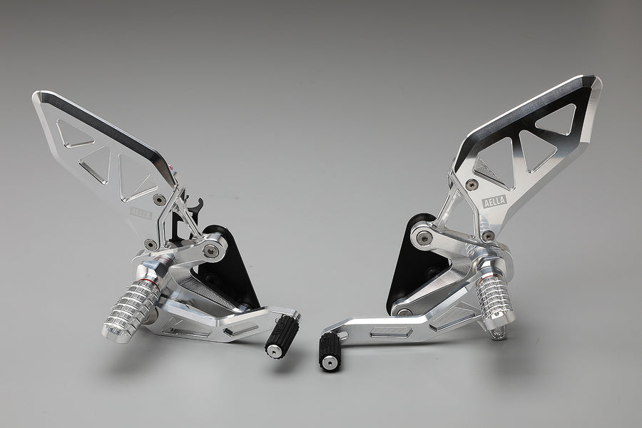 AELLA Adjustable Rearset Kit :Machined Finish/ Special anodized colors（SUZUKI HAYABUSA):Polish AE-10110-PO