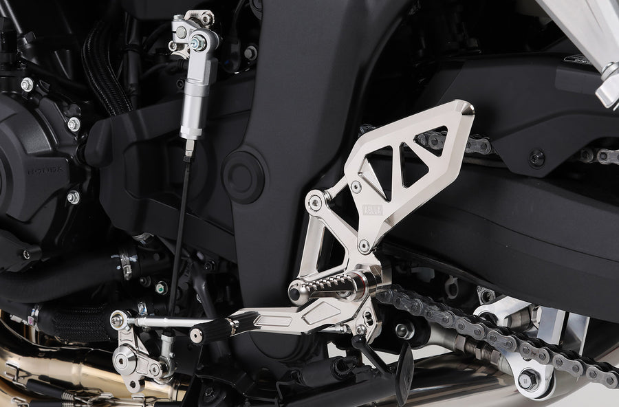 AELLA Adjustable Rearset Kit :Machined Finish/ Special anodized colors（HONDA CB1000F)nickel coat AE-10113-Ni