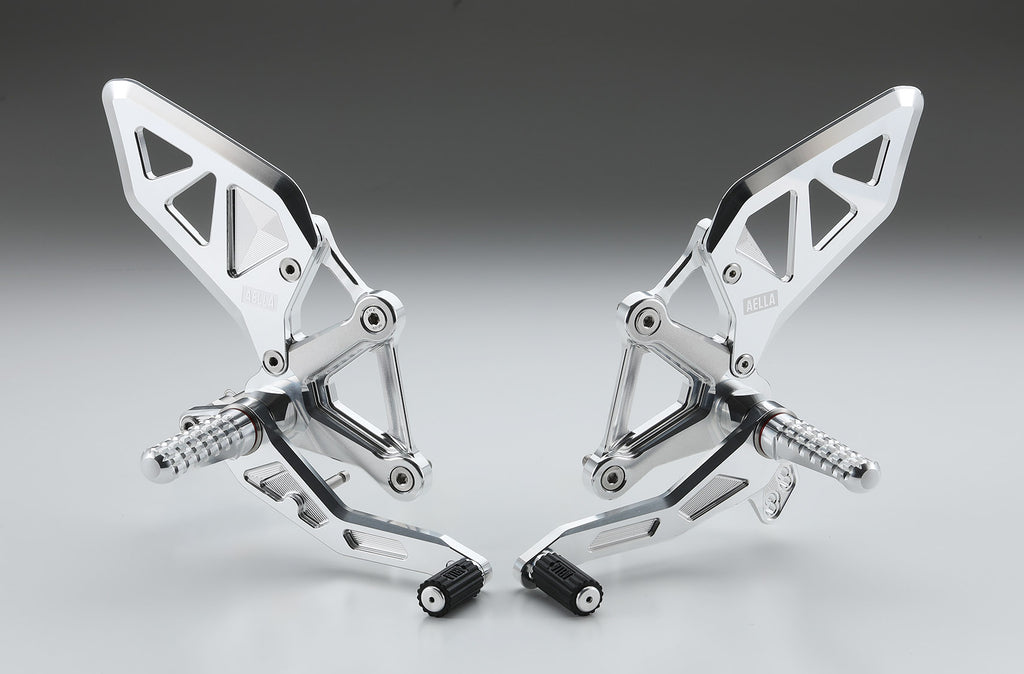 AELLA Adjustable Rearset Kit :Machined Finish/ Special anodized colors（HONDA CB1000F):Polish AE-10113 PO