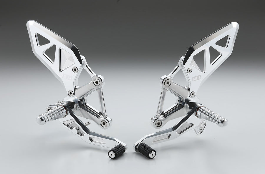 AELLA Adjustable Rearset Kit :Machined Finish/ Special anodized colors（HONDA CB1000F):Polish AE-10113 PO