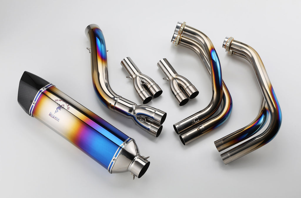 AELLA (2BL Vehicle inspection compliant) Real spec muffler (Kawasaki ninja1000SX) Titanium gradation AE-42025SC