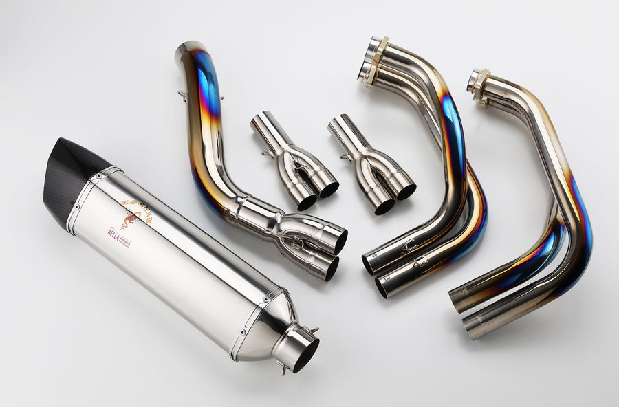 AELLA (2BL Vehicle inspection compliant) Real spec muffler (Kawasaki ninja1000SX) Polished AE-42025