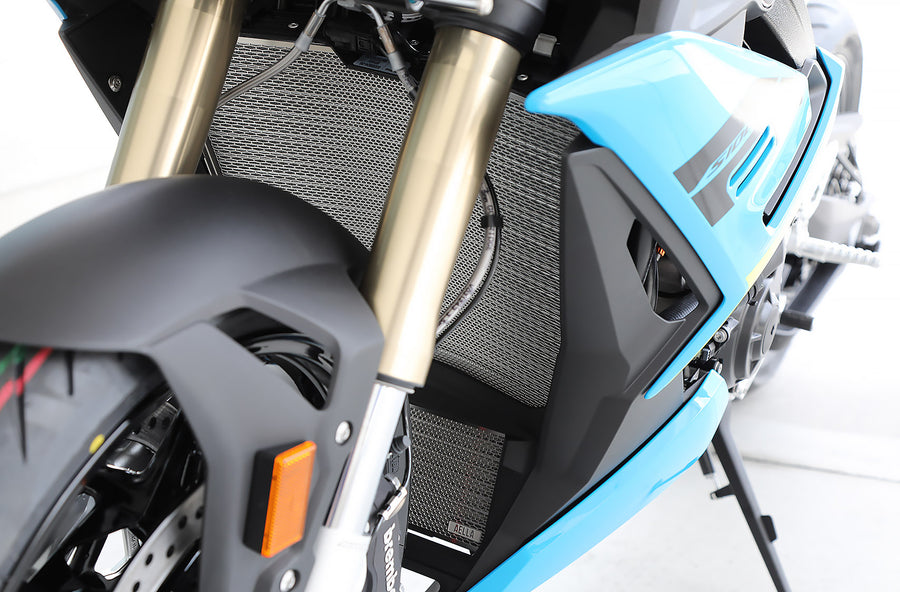 AELLA Radiator & Oil Cooler Guard Set (BMW S1000 Series '19~): Black AE-56137A-BK