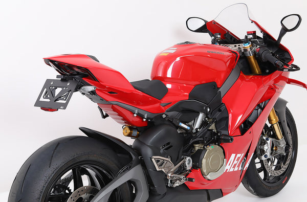 AELLA Aluminum machined short license plate holder (Panigale V4 7G / V2 / StreetFighter V4 / V2) AE-74050