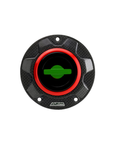 AEM Factory Carbon Gear quick-lock fuel cap DU155