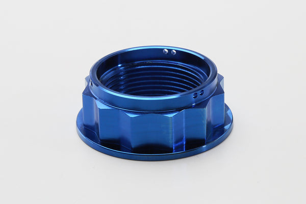 AELLA 12 point titanium nut for rear axle (thread diameter 30mm): anodized blue AT-DU015 SC