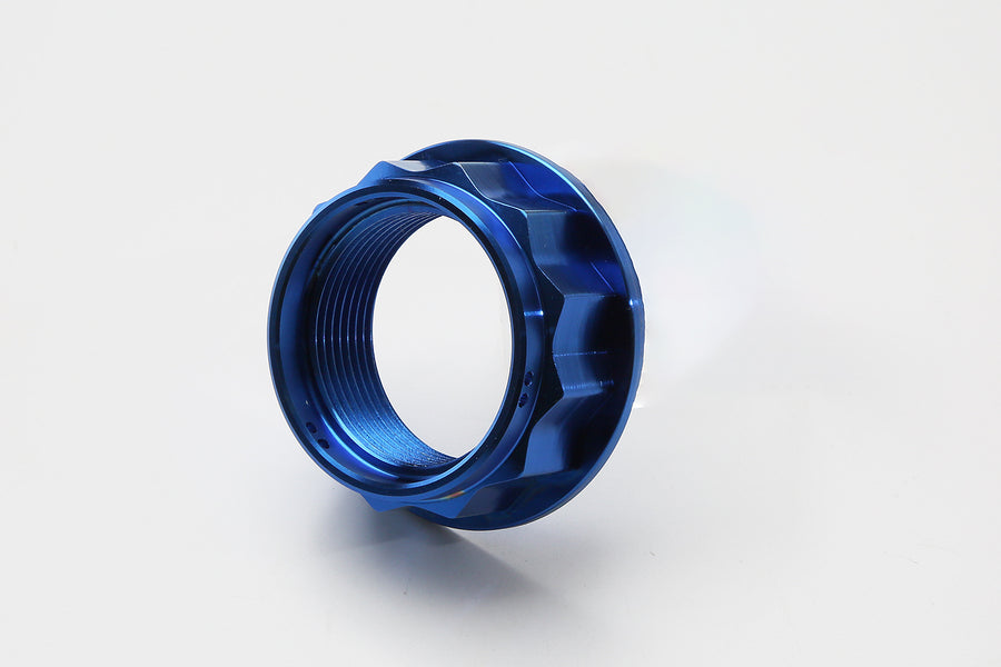 AELLA 12 point titanium nut for rear axle (thread diameter 30mm): anodized blue AT-DU015 SC
