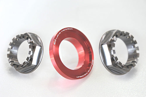 AELLA 2 Titanium Nuts & aluminum billet spacer set for rear axle AT-DU206