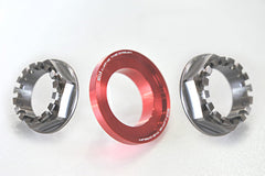 AELLA 2 Titanium Nuts & aluminum billet spacer set for rear axle