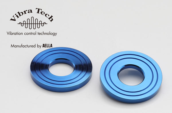 AELLA Handlebar end, titanium color, set of 2 (Φ30 x 3mm thick), blue specification AT-W0007SC