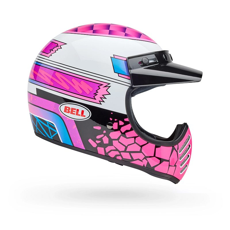 BELL Moto-3 Helmet Deathspray Pink/Purple Product Image