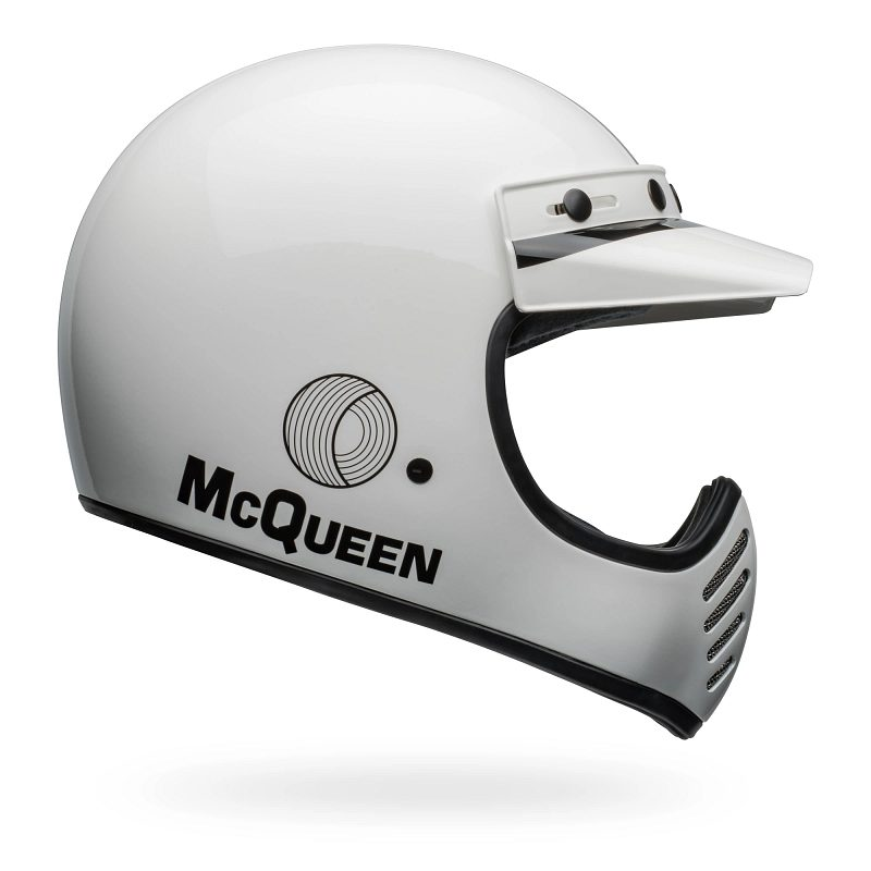 BELL Moto-3 Helmet Steve Mcqueen Any Given Sunday Gloss White/Black Product Image