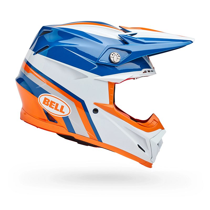 BELL Moto-9S Flex Helmet Mechant Gloss Orange/Blue Product Image