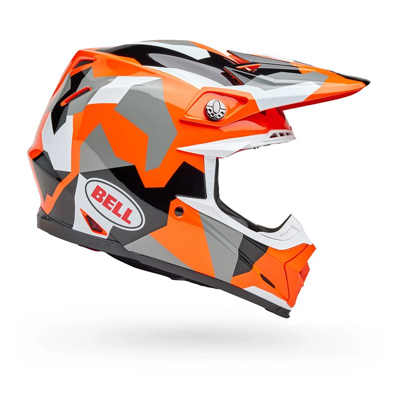 BELL Moto-9S Flex Helmet Rover Gloss Orange Camo Product Image