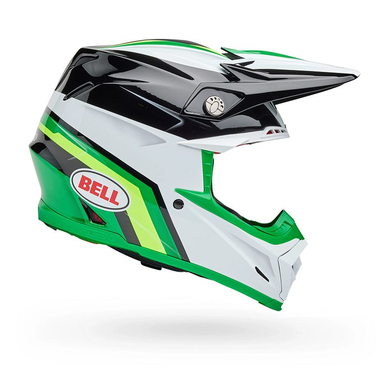BELL Moto-9S Flex Helmet Mechant Gloss Green/Black Product Image
