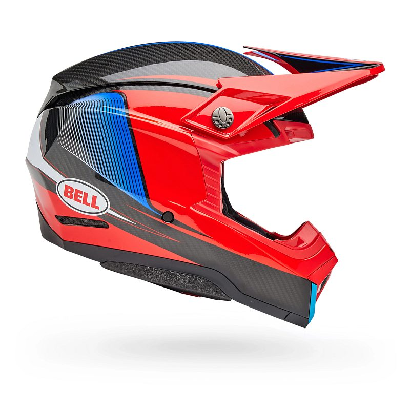 BELL Moto-10 Spherical Helmet Evade Gloss Red/Black Product Image