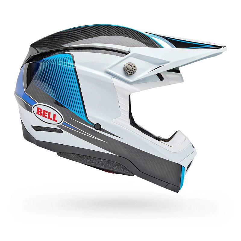 BELL Moto-10 Spherical Helmet Evade Gloss White/Blue Product Image