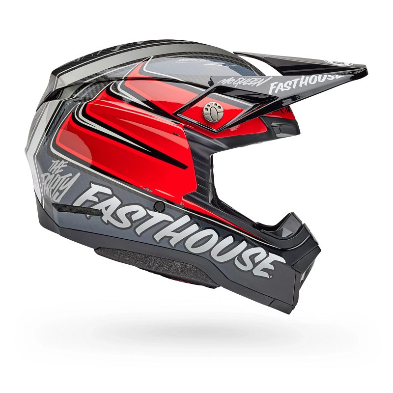 BELL Moto-10 Spherical Helmet Fasthouse Did 25 Gloss Gray/Red Product Image