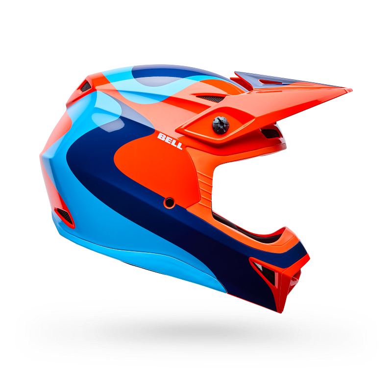 BELL MX-10 MIPS Youth Helmet Orange/Blue Wave Product Image