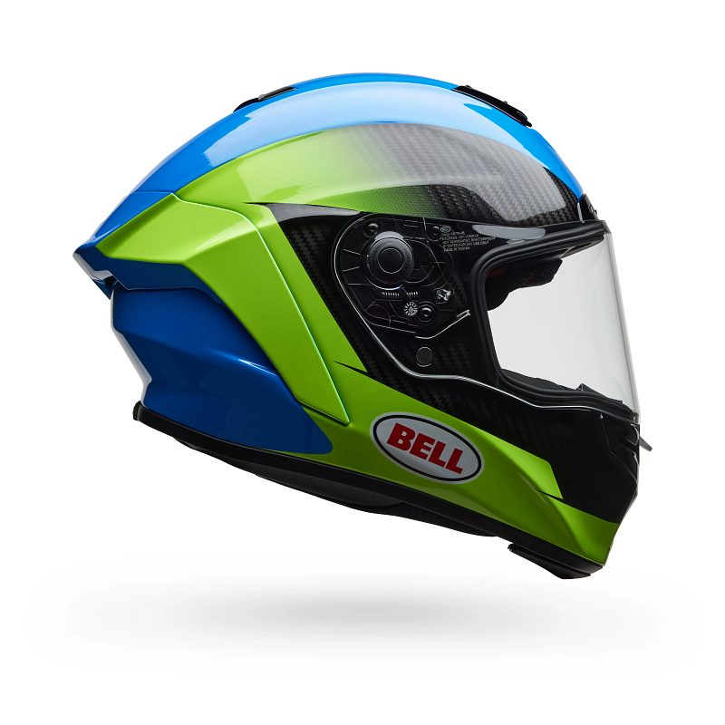 BELL Race Star DLX Flex Helmet Corsa Gloss Blue/Flo Green Product Image