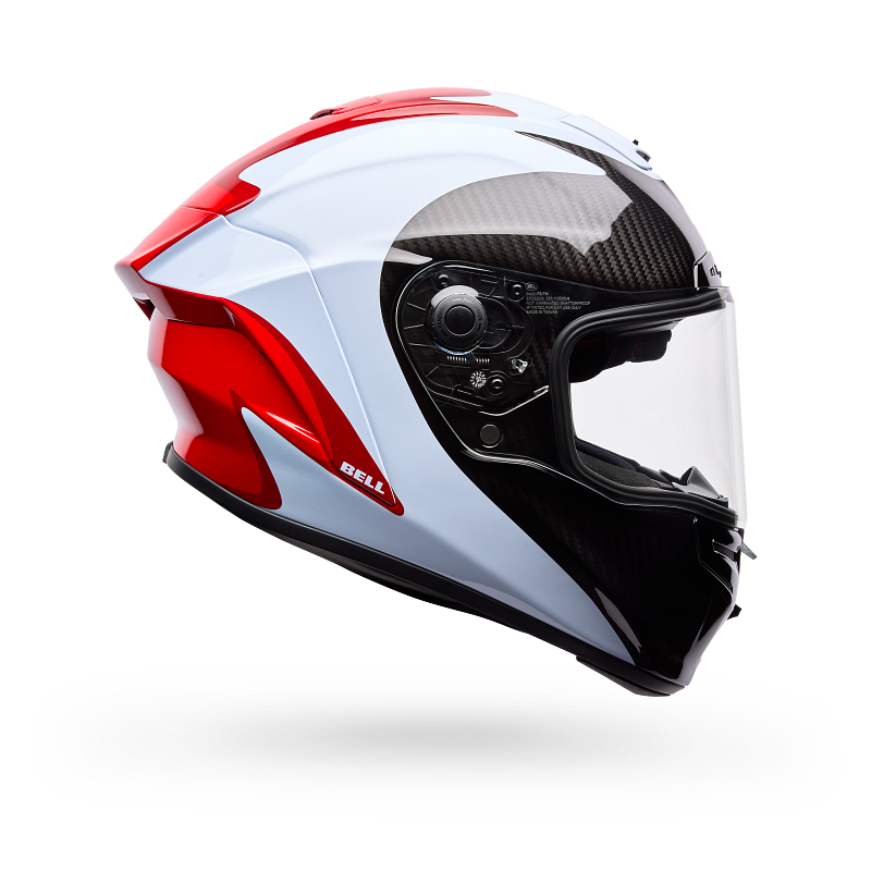 BELL Race Star DLX Flex Helmet Red/White Fluid Product Image