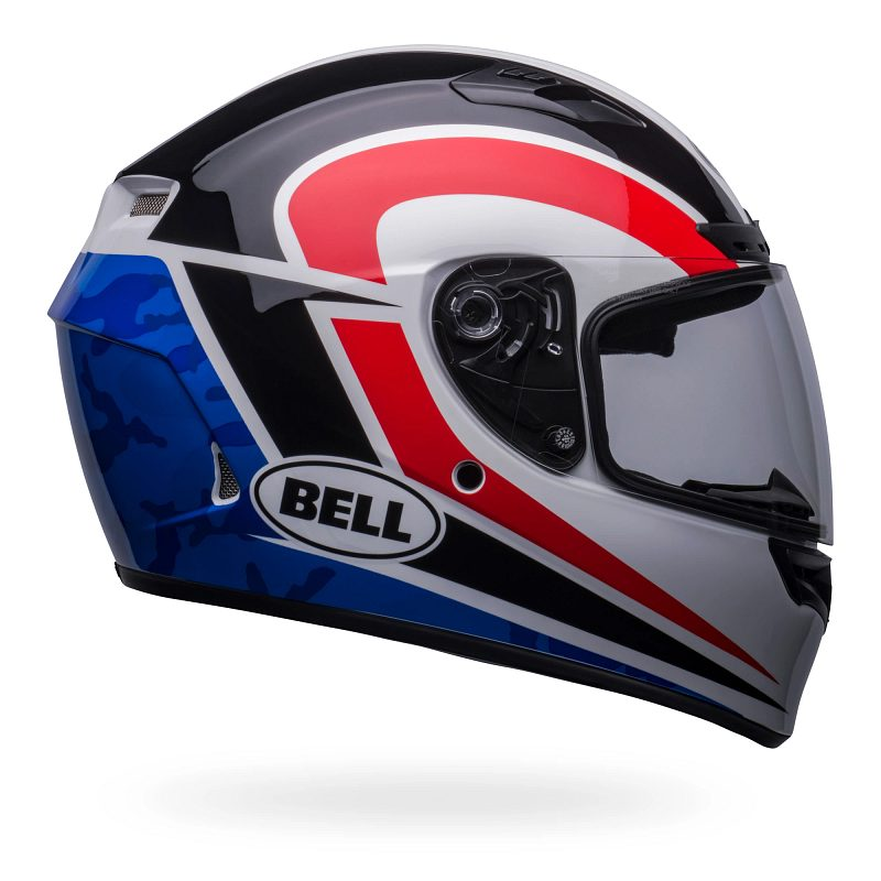 BELL Qualifier DLX Mips Helmet Blitz Gloss White/Blue Camo Product Image