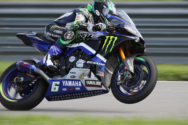 Graves Motorsports Yamaha R1 Superbike Full Titanium Exhaust System - ElecTrick bLUE Silencer