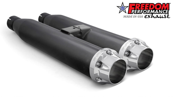 Freedom Performance YAMAHA VENTURE/ROYAL STAR/TOUR DELUXE 1999-2014 SLIP-ONS check description for Quiet Baffles.