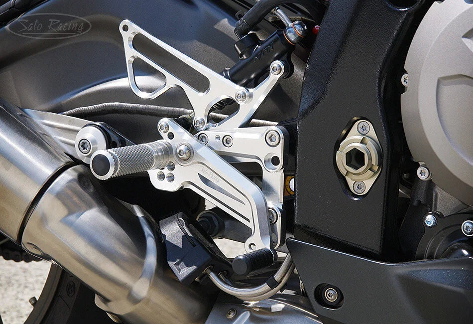SATO RACING Rear Sets (v.2 design/  Forward/Up) - BMW S1000RR / HP4 2009-14 - image 1