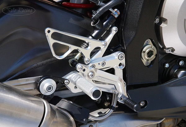 SATO RACING Rear Sets (v.2 design/  Forward/Up) - BMW S1000RR / HP4 2009-14 - image 2