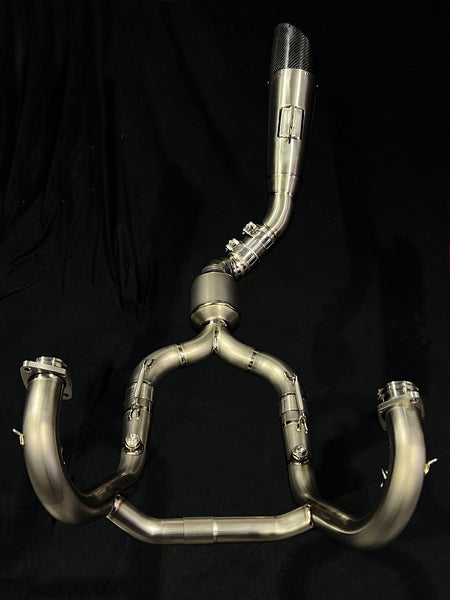 BMW R NINET Titanium Exhaust System with Brushed Headers 2014-2023