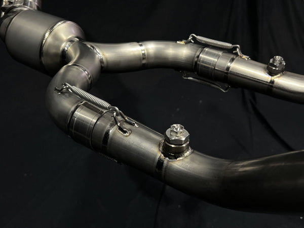 BMW R NINET Titanium Exhaust System with Brushed Headers 2014-2020