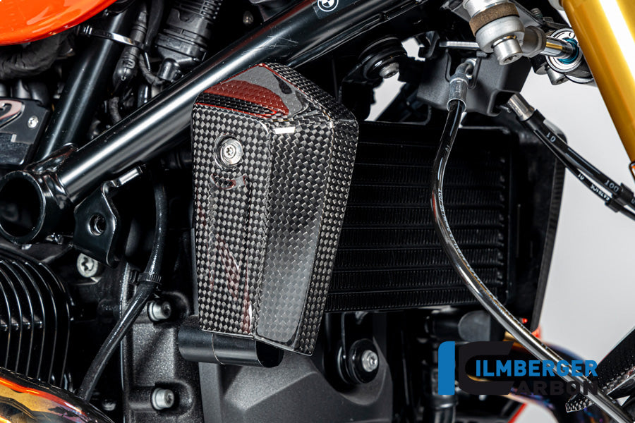 Ilmberger Carbon | Oil cooler cover right carbon glossy BMW R12 NineT 2024 — BMW R 12 NineT Carbon