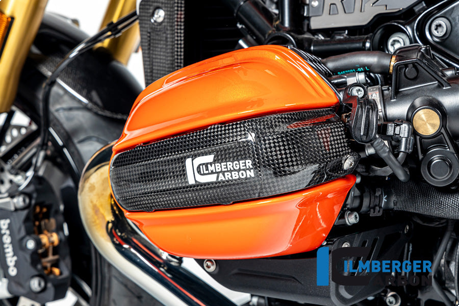 Ilmberger Carbon | Spark plug cap cover left carbon glossy BMW R12 NineT 2024 — BMW R 12 NineT Carbon