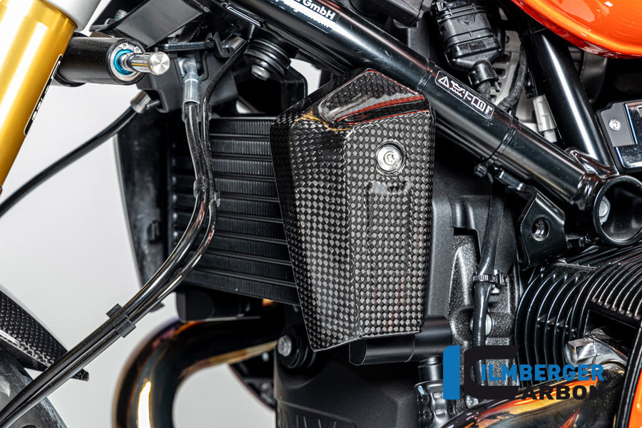 Ilmberger Carbon | Oil cooler cover left carbon glossy BMW R12 NineT 2024 — BMW R 12 NineT Carbon