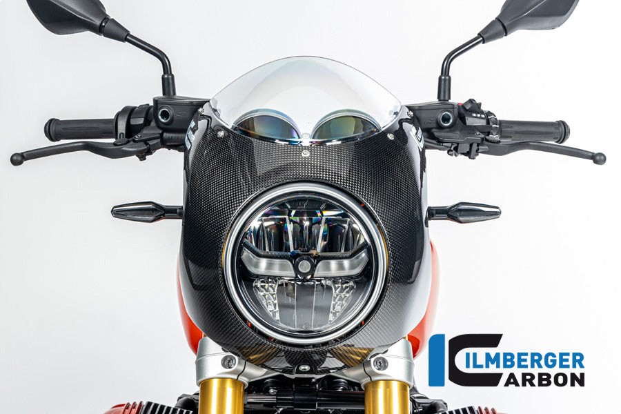 Ilmberger Carbon | Handlebar shield R90S Style carbon glossy BMW R12 NineT 2024 — BMW R 12 NineT Carbon