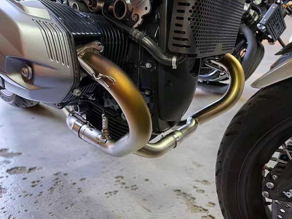 BMW R NINET Titanium Exhaust System with Brushed Headers 2014-2023
