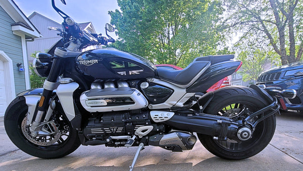 Triumph Rocket 3R & GT 2500 Titanium Bimodal Stealth Titanium Slip-On Mufflers 2019-2026