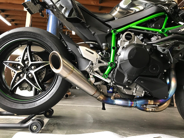 Kawasaki Ninja H2 & H2R Vandemon Brushed Titanium Exhaust System