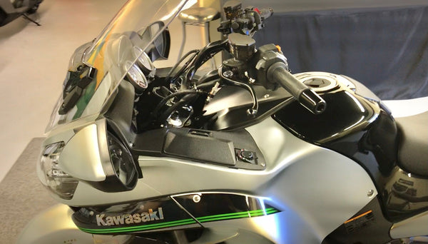 HeliBars Kawasaki Concours14 Horizon ST multi-axis adjustable handlebars