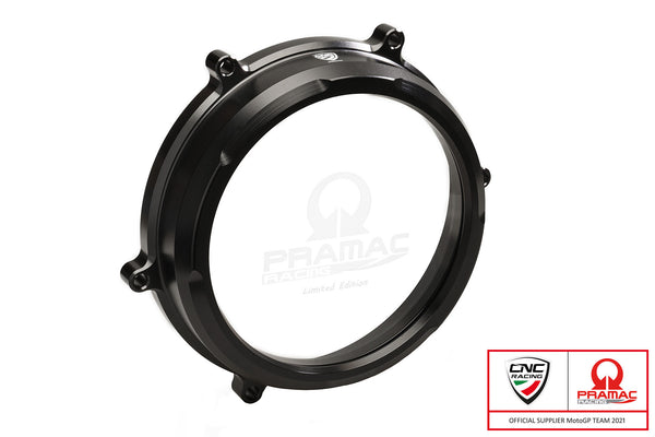 CNC RACING | Clear oil bath clutch cover Ducati Panigale 959,1199 and 1299 - Pramac Racing Limited Edition