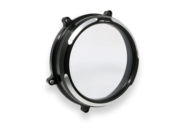 CNC RACING | Clear oil bath clutch cover Ducati Panigale 959,1199 and 1299 - Bicolore Edition