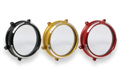 CNC RACING | Clear oil bath clutch cover Ducati Panigale 959,1199 and 1299 - Bicolore Edition