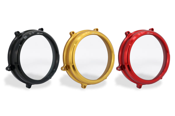 CNC RACING | Clear oil bath clutch cover Ducati Panigale 959,1199 and 1299
